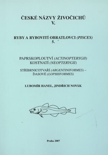 (12) Hanel, Lubomír - Novák, Jindřich: ČESKÉ NÁZVY ŽIVOČICHŮ V.