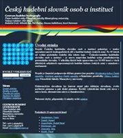 (62) Macek, Petr - Kalina, Petr - Sedláčková, Simona  (eds.) a kol.: Český hudební slovník osob a institucí (on line).
